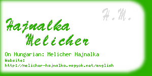 hajnalka melicher business card